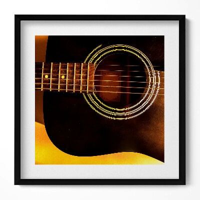 Tablou rama unic Instrument de chitară neagră