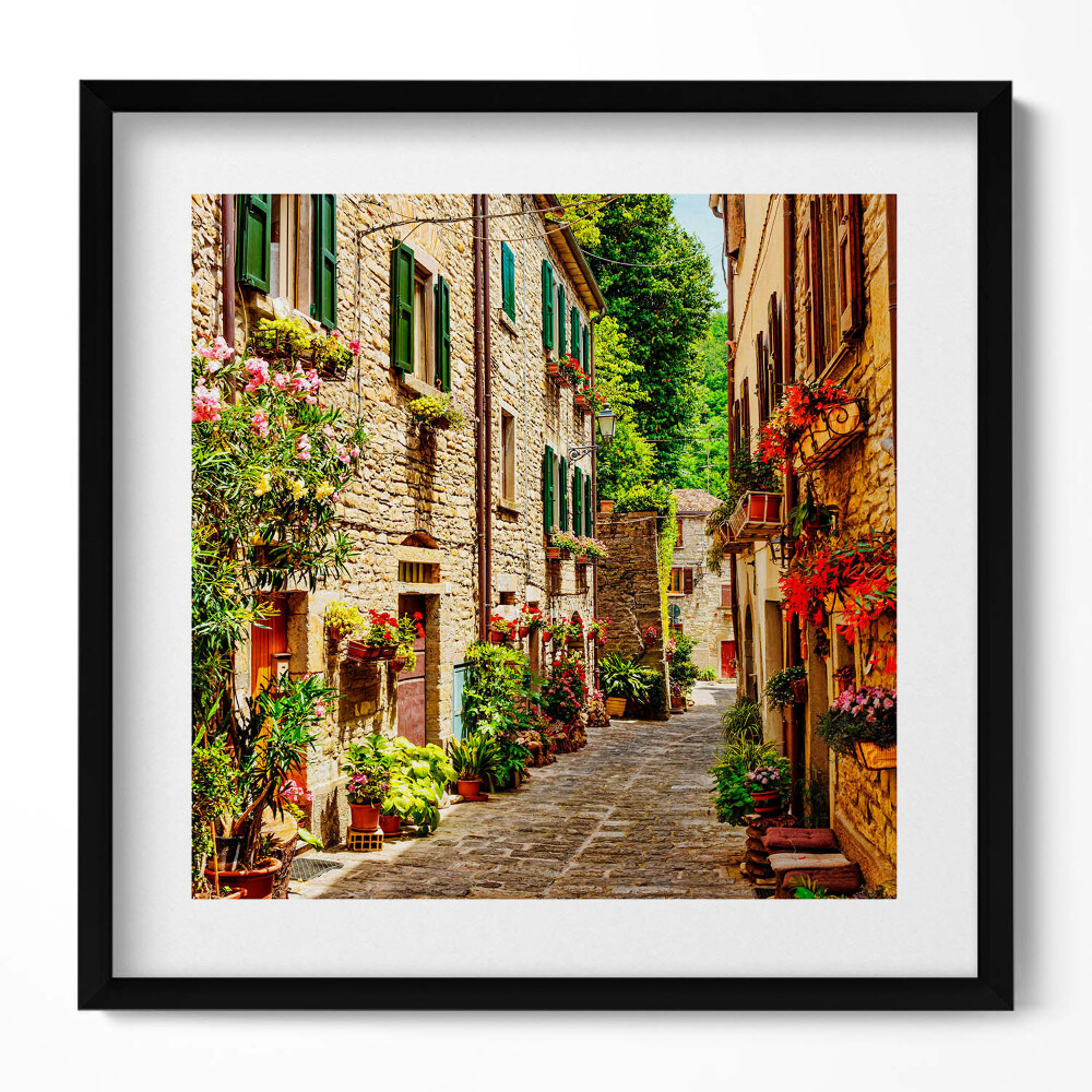 Tablou living cu rama unic O stradă pitorească a orașului