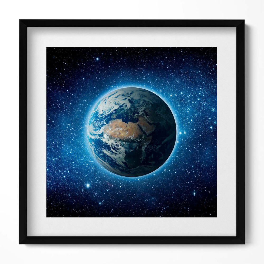 Tablou living cu rama unic Planeta Pământ în cosmos