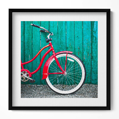 Tablou rama unic Bicicletă roșie