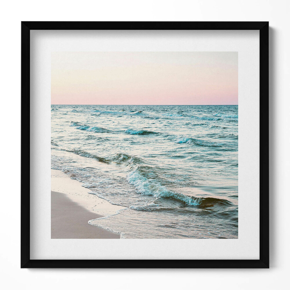 Tablou living cu rama unic Peisaj romantic al valurilor mării