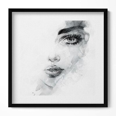 Tablou living cu rama unic Schiță a feței unei femei