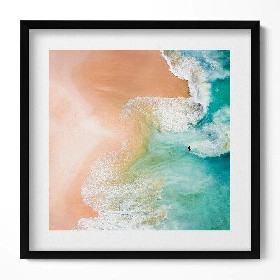 Tablou living cu rama unic Valurile mării și plaja din vedere