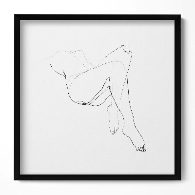 Tablou living cu rama unic Artă liniară a corpului feminin