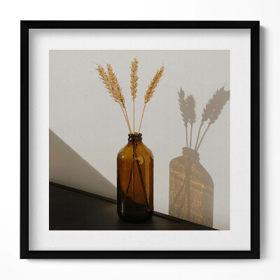 Tablou living cu rama unic Vază boho cu știeturi de porumb