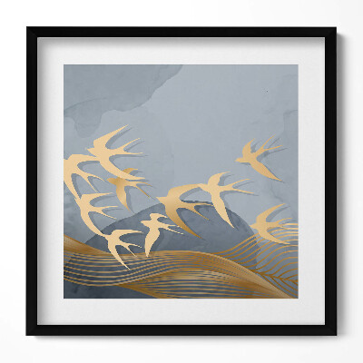 Tablou rama unic Ilustrație a păsărilor care zboară