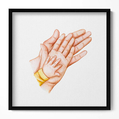Tablou rama unic Ilustrație a mâinii familiei
