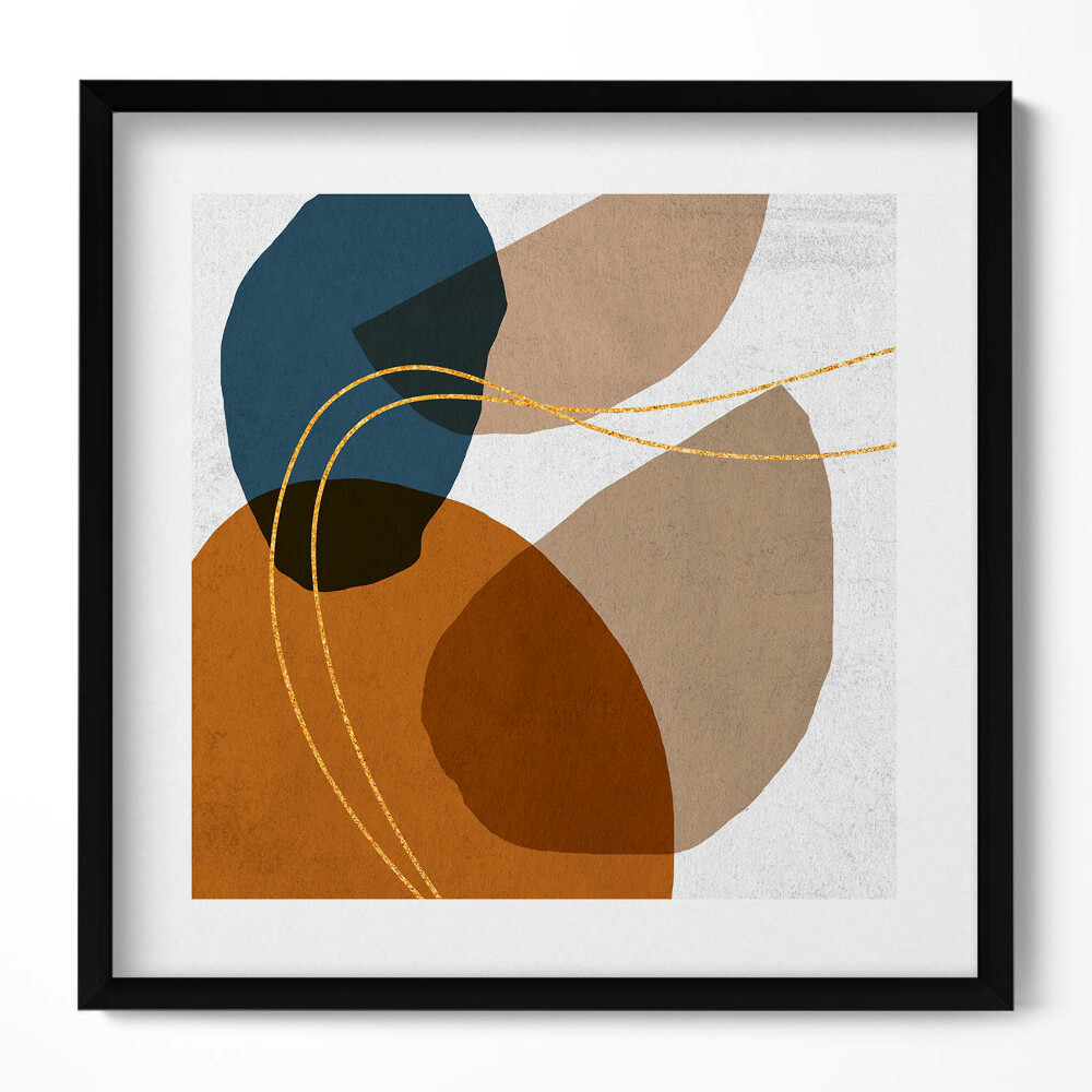 Tablou rama unic Compoziție boho abstractă