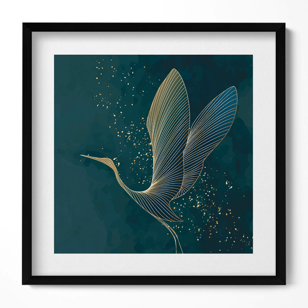 Tablou rama unic Macara abstractă în aur