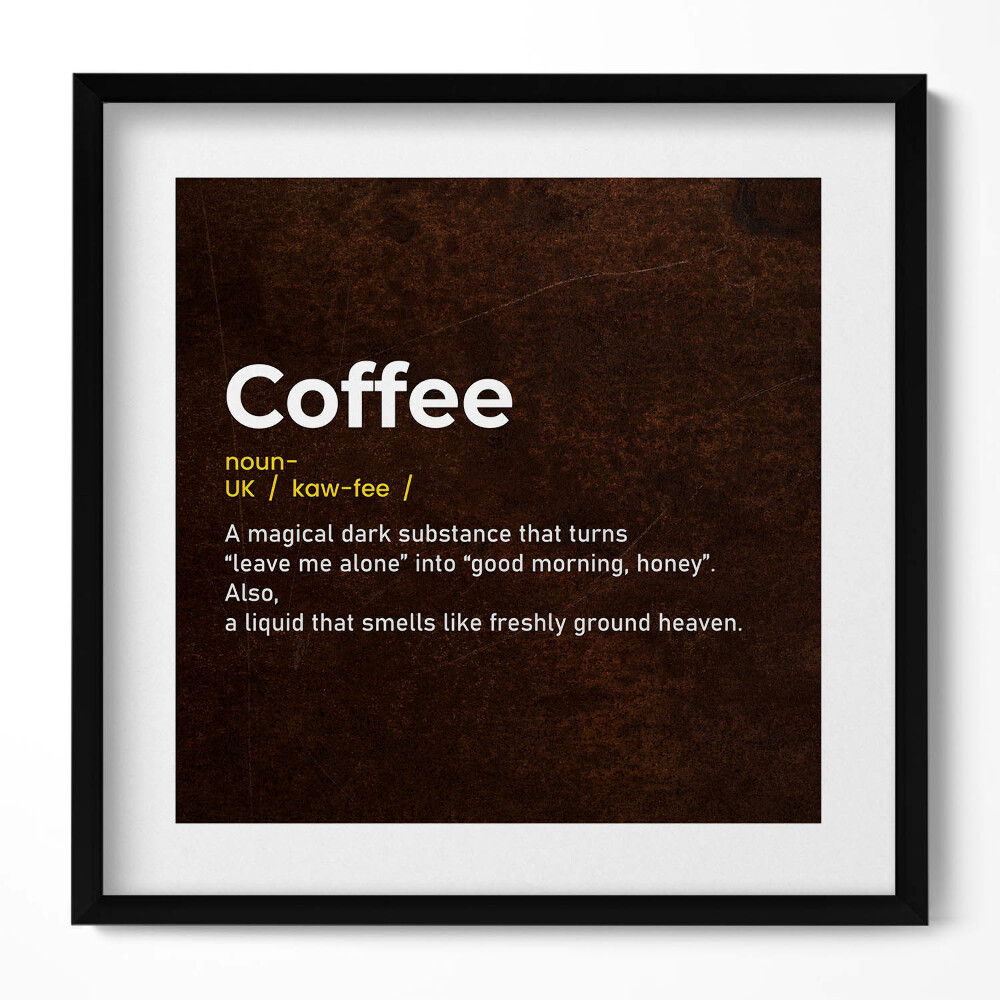 Tablou living cu rama unic Definiția creativă a cafelei