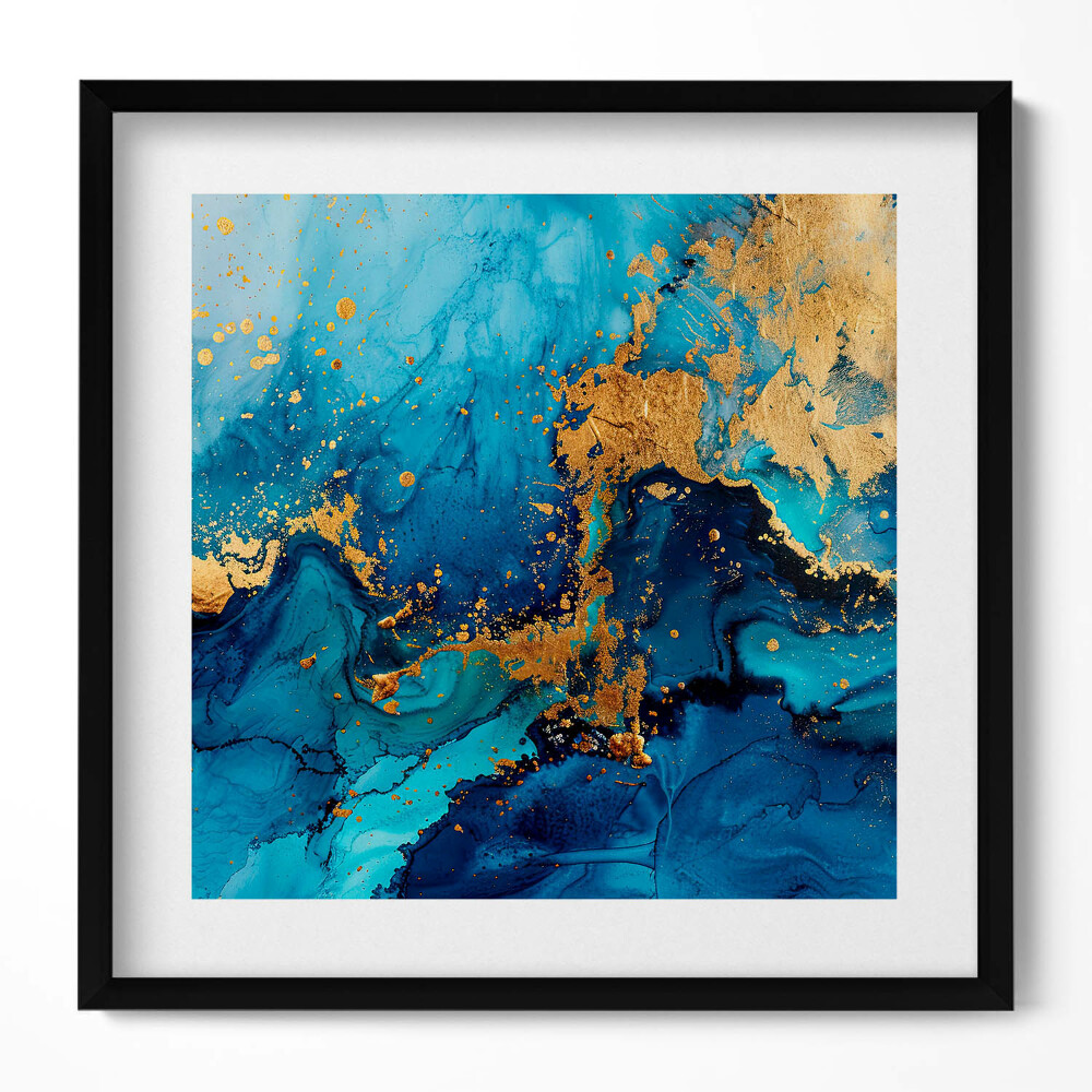 Tablou rama unic Glamour abstract cu aur