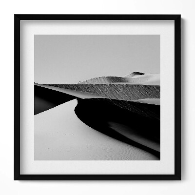 Tablou rama unic Peisaj deșertic minimalist alb-negru