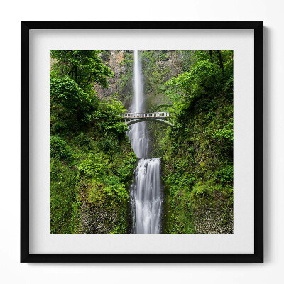 Tablou living cu rama unic Cascadă înaltă și poduri