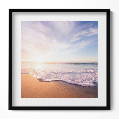 Tablou living cu rama unic Vedere liniștită asupra plajei și a mării