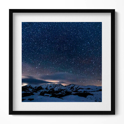 Tablou rama unic Stele noaptea pe cerul munților