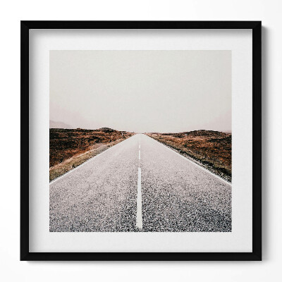 Tablou living cu rama unic Drum asfaltat drept și gol