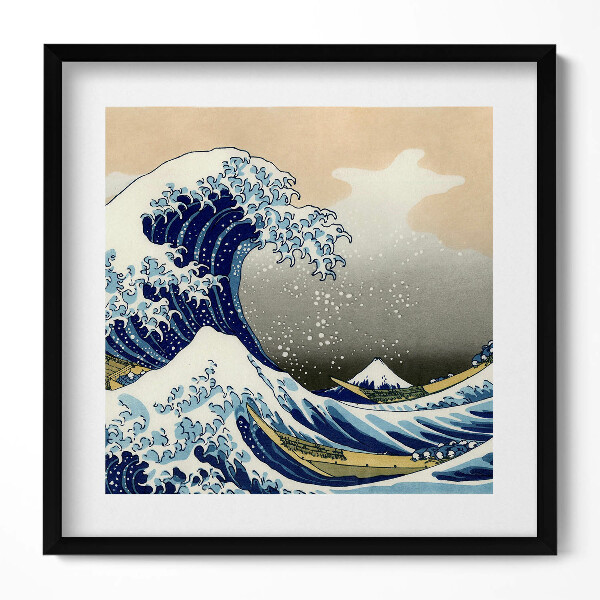 Tablou living cu rama unic Marele Val de lângă Kanagawa