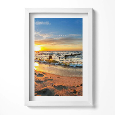 Tablou rama decorativ Răsărit de soare peste mare