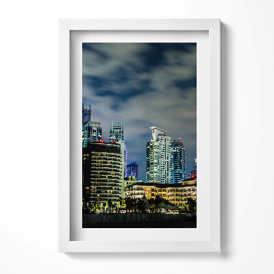 Tablou living cu rama decorativ Oraș mare noaptea