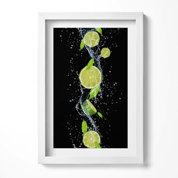 Tablou rama decorativ Apă de mentă cu lime