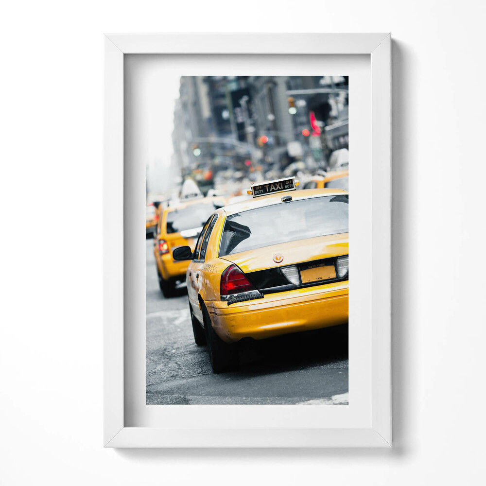 Tablou rama decorativ Taxiurile din New York City în ambuteiajele orașului