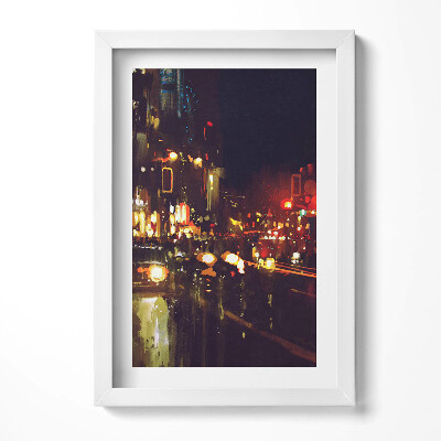 Tablou rama decorativ Oraș pictat încețoșat