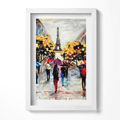 Tablou living cu rama decorativ Străzile Eiffel Nova - Toamna pictată