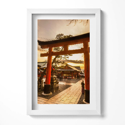 Tablou living cu rama decorativ Poarta japoneză - Arhitectură asiatică