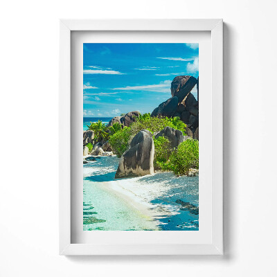 Tablou living cu rama decorativ Peisaj de vară cu plajă și ocean