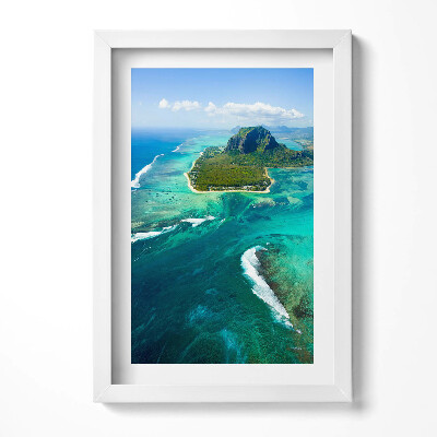 Tablou rama decorativ Oceanul turcoaz din vedere de pasăre