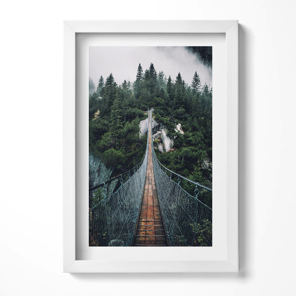 Tablou rama decorativ Pod suspendat peste pădure