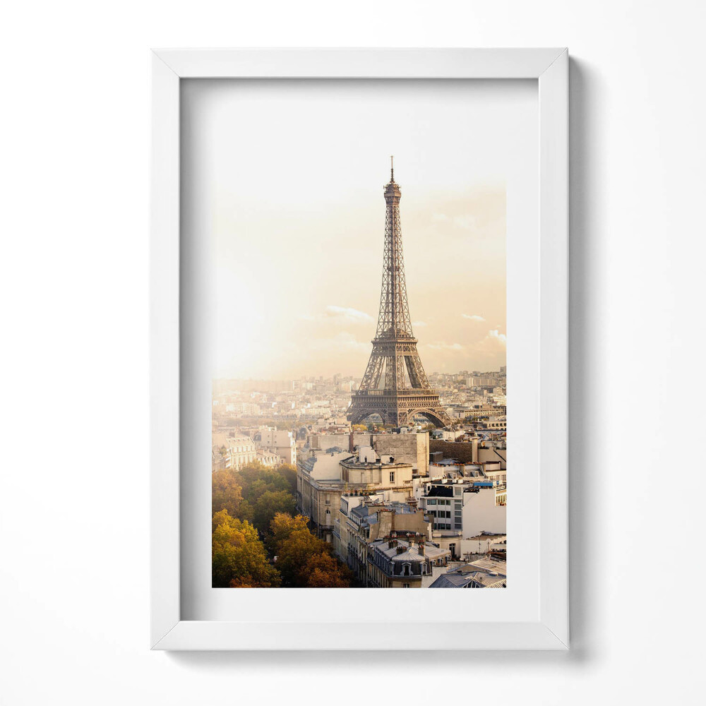 Tablou living cu rama decorativ Vedere a Turnului Eiffel