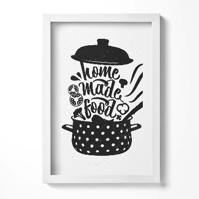 Tablou living cu rama decorativ Mâncare de casă - semn de bucătărie