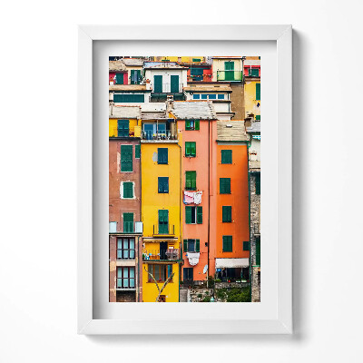 Tablou rama decorativ Arhitectura clădirilor colorate