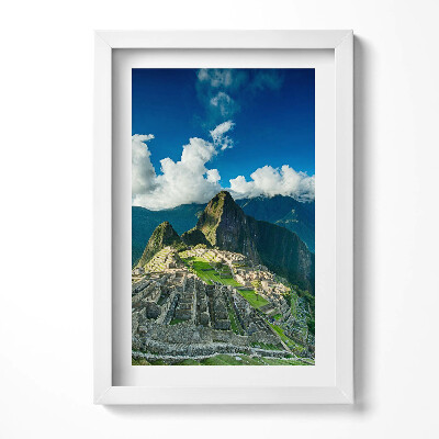 Tablou rama decorativ Vedere a orașului Machu Picchu
