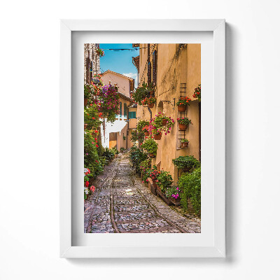 Tablou rama decorativ Strada Florilor din orașul umbrian