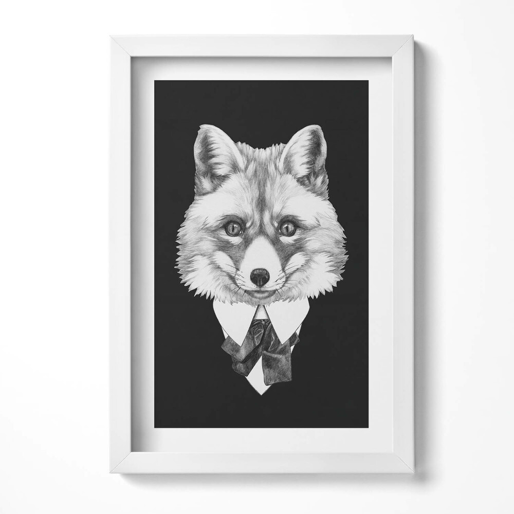 Tablou rama decorativ Ilustrație cu cap de vulpe