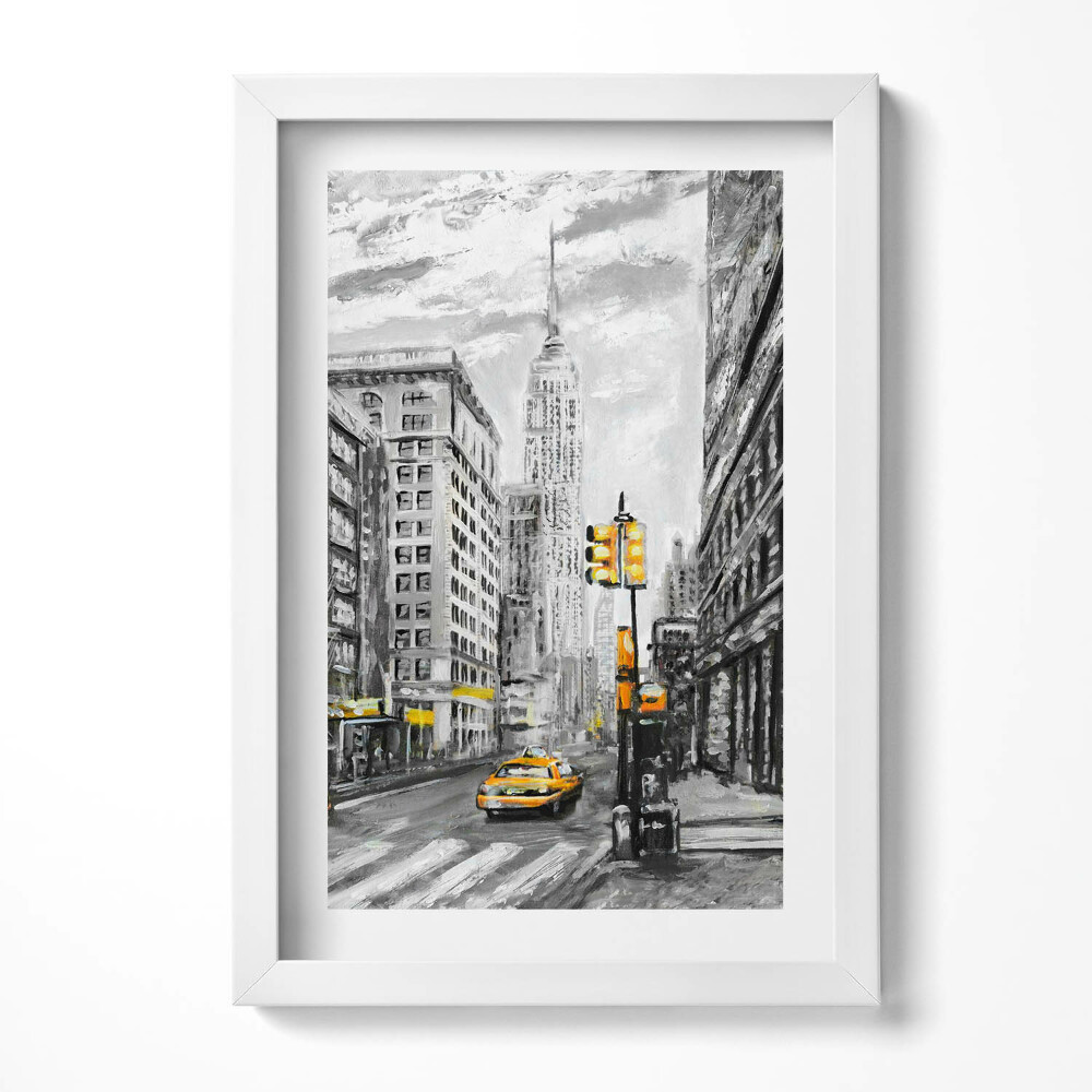 Tablou rama decorativ Străzile din Empire State Building