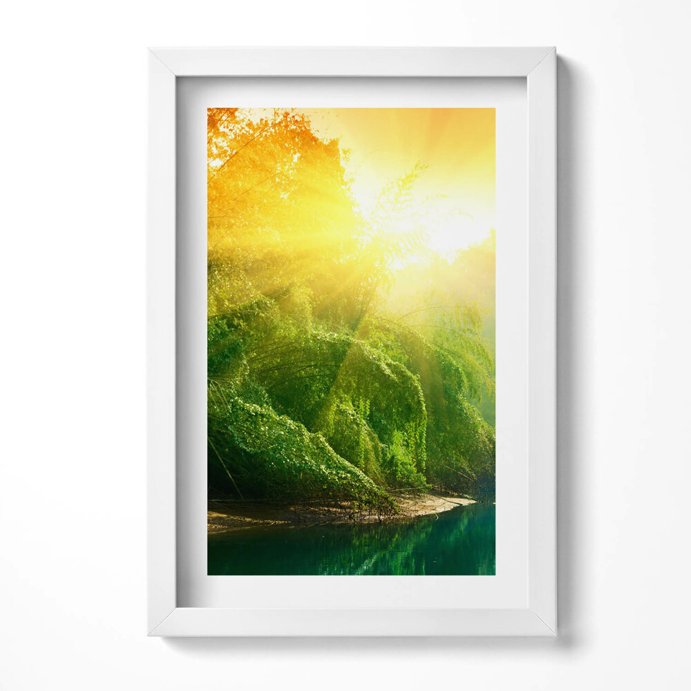 Tablou rama decorativ Peisaj natural în razele soarelui