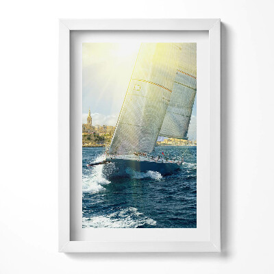 Tablou living cu rama decorativ Iahturi plutitoare