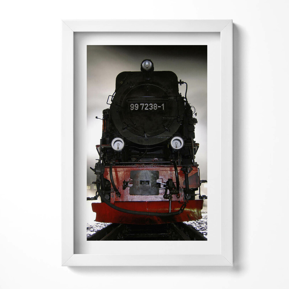 Tablou living cu rama decorativ Locomotive noaptea