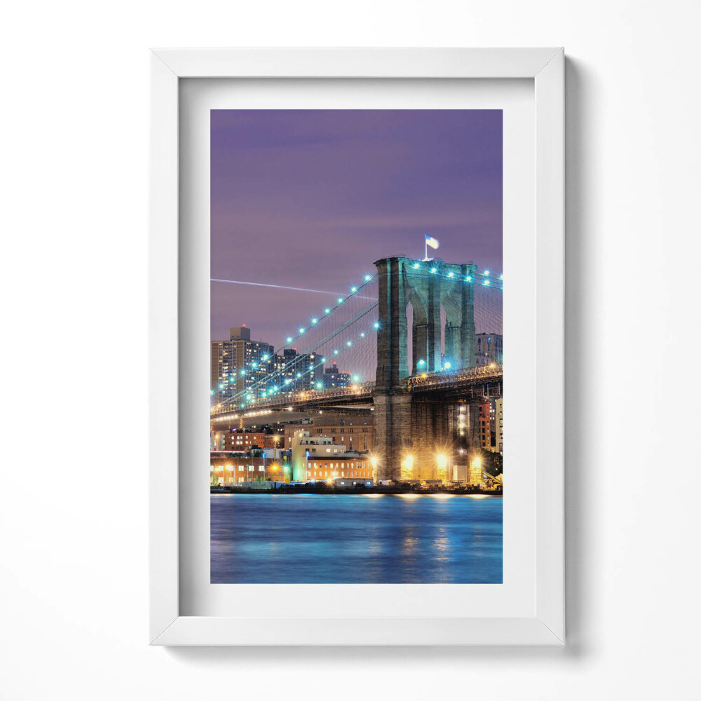 Tablou living cu rama decorativ Podul Brooklyn