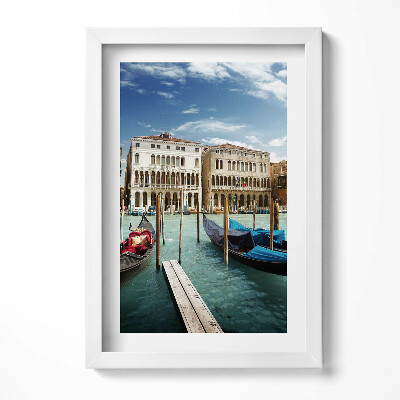 Tablou living cu rama decorativ Gondole Veneția Italia