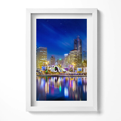 Tablou living cu rama decorativ Un oraș plin de culori