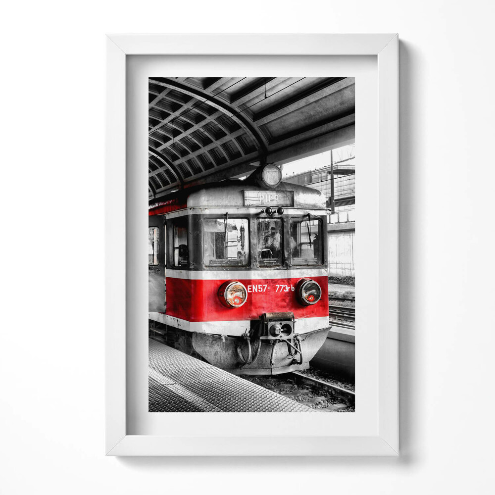 Tablou living cu rama decorativ Vechea platformă de cale ferată