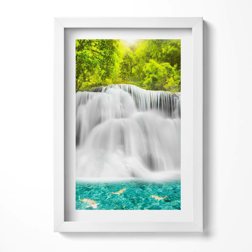 Tablou rama decorativ Cascada Huai Mae Khamin din Thailanda