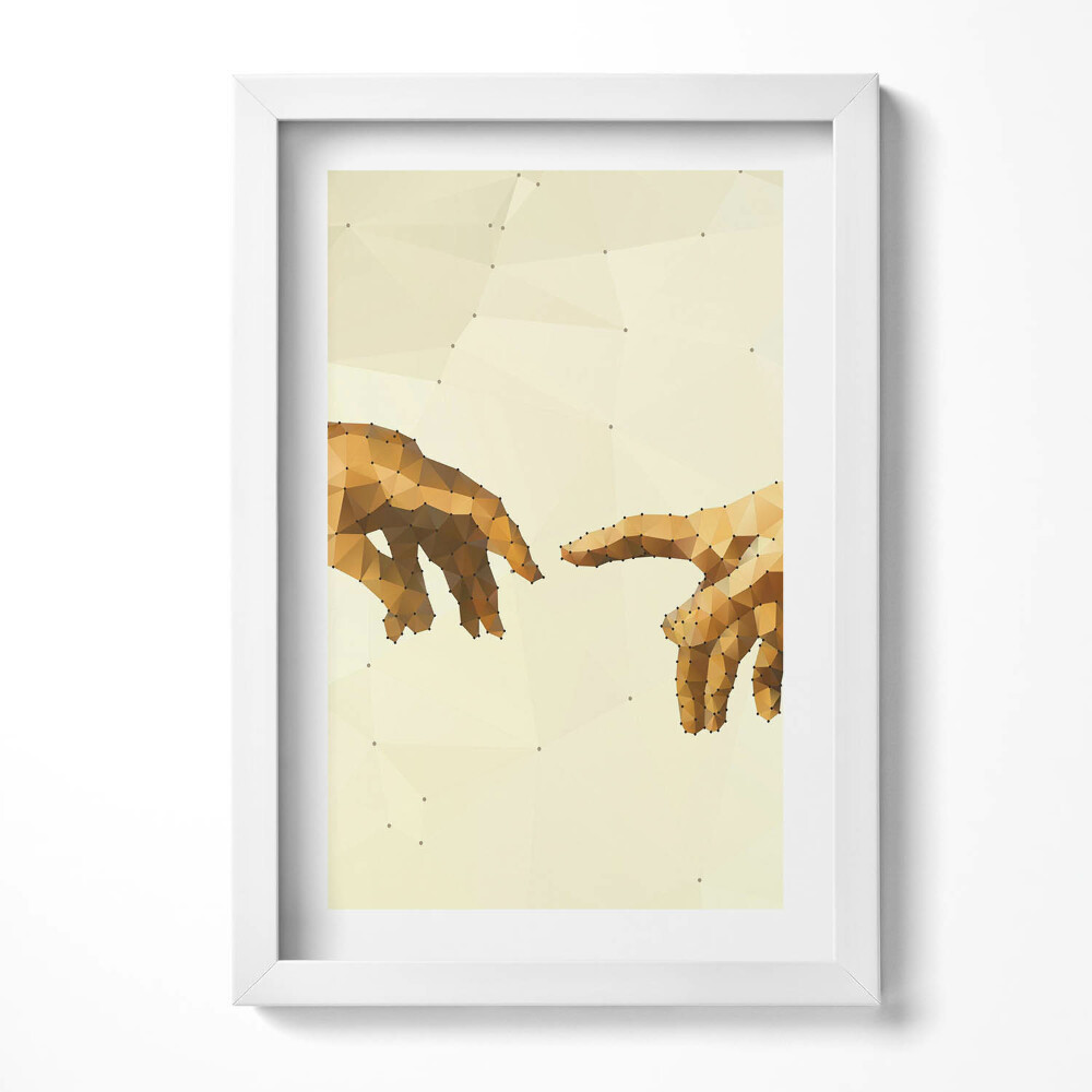 Tablou rama decorativ Crearea lui Adam