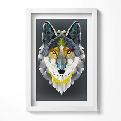 Tablou living cu rama decorativ Cap de lup