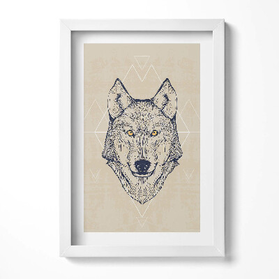 Tablou rama decorativ Cap de lup