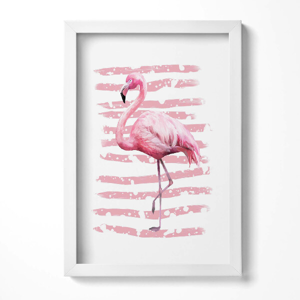 Tablou living cu rama decorativ Flamingo